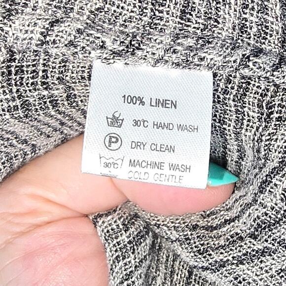 Vivid Mid Length Kimono Relaxed Long Line Open Cardigan Linen Space Dye Gray 2X - Picture 5 of 9